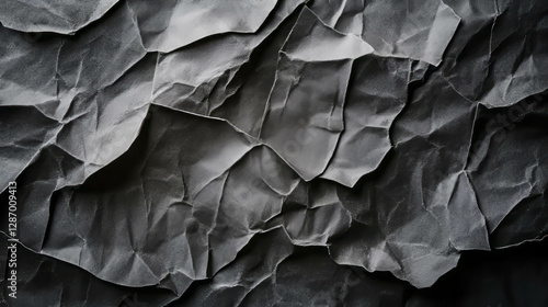 Wallpaper Mural Abstract black rumpled paper texture with smooth creases for creative design Torontodigital.ca