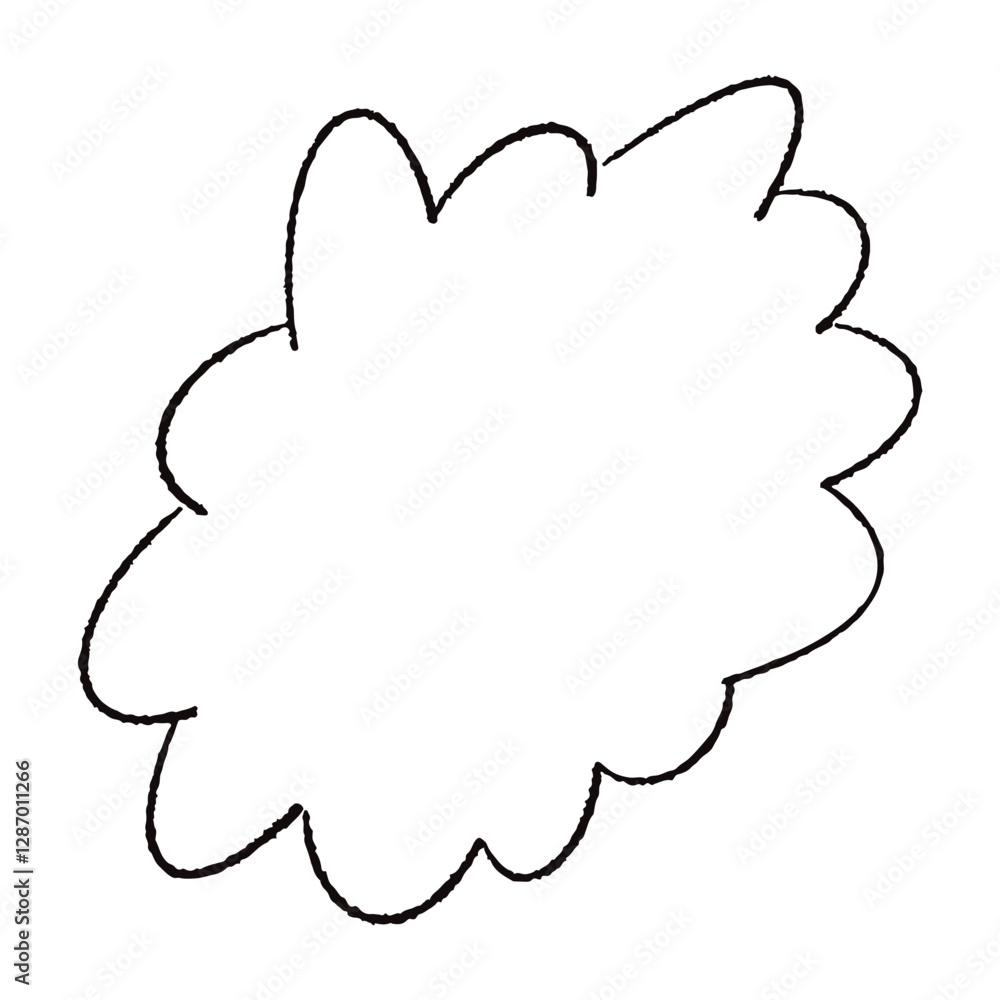 手描きのもこもこの吹き出し 手描きのもこもこの吹き出し