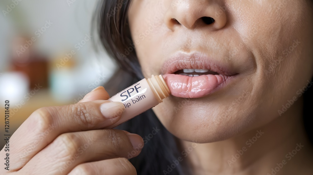 Protecting lips with SPF lip balm for moisture and sun defense. A daily essential for healthy, hydrated lips. Protecting lips with SPF lip balm for moisture and sun defense. A daily essential for healthy, hydrated lips.