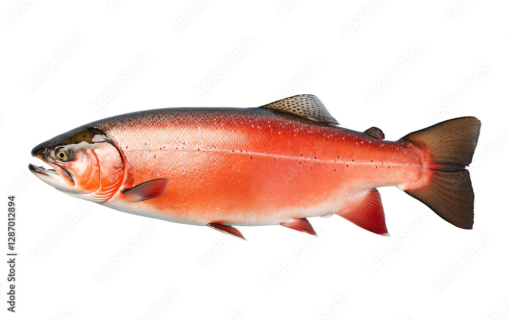 Isolated Red Trout Fish Isolated Red Trout Fish