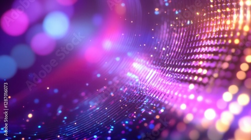 Wallpaper Mural Shimmering Lights Abstract, futuristic disco vibes Torontodigital.ca