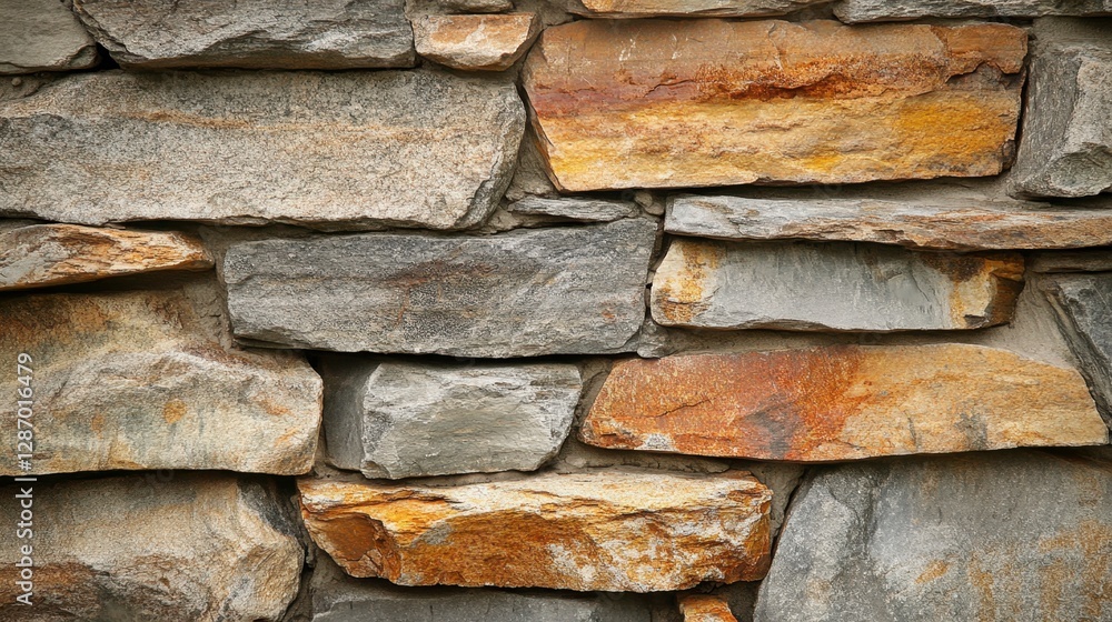 Rustic Stone Wall Texture, Earth Tones Background Rustic Stone Wall Texture, Earth Tones Background