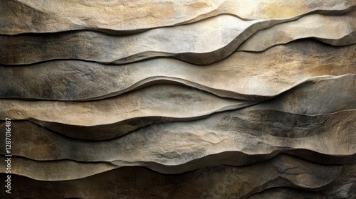 Wavy Stone Wall - Rustic and Textured!