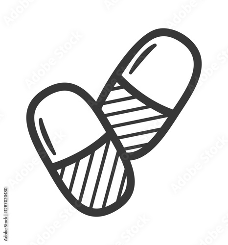 Two capsule pills treatment dosage