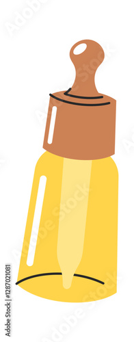Glass dropper bottle medical remedy