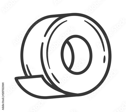Black-and-white medical adhesive plaster roll