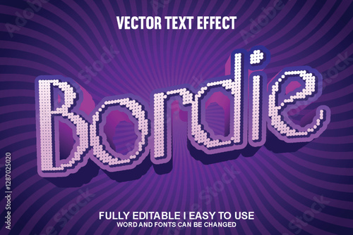 100% Editable Font Effect Vector