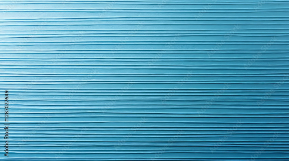 Fototapeta premium Textured horizontal ribbed blue paper background for artistic design