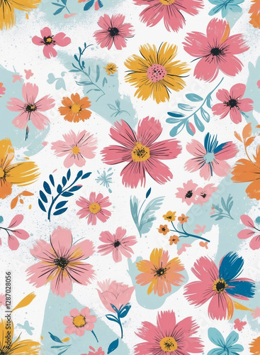 Wallpaper Mural seamless floral background Torontodigital.ca