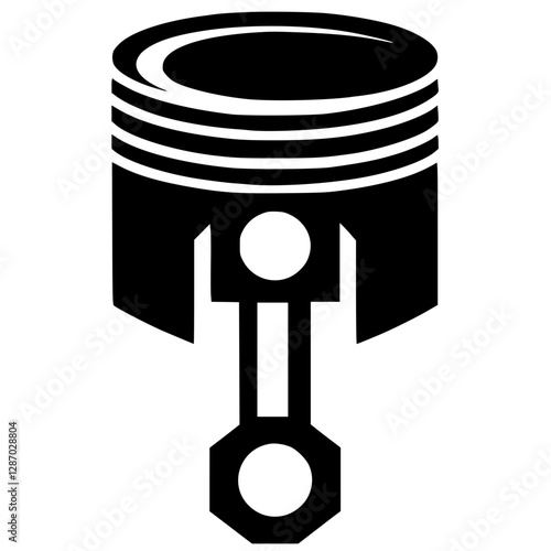 Piston illustration silhouetteb