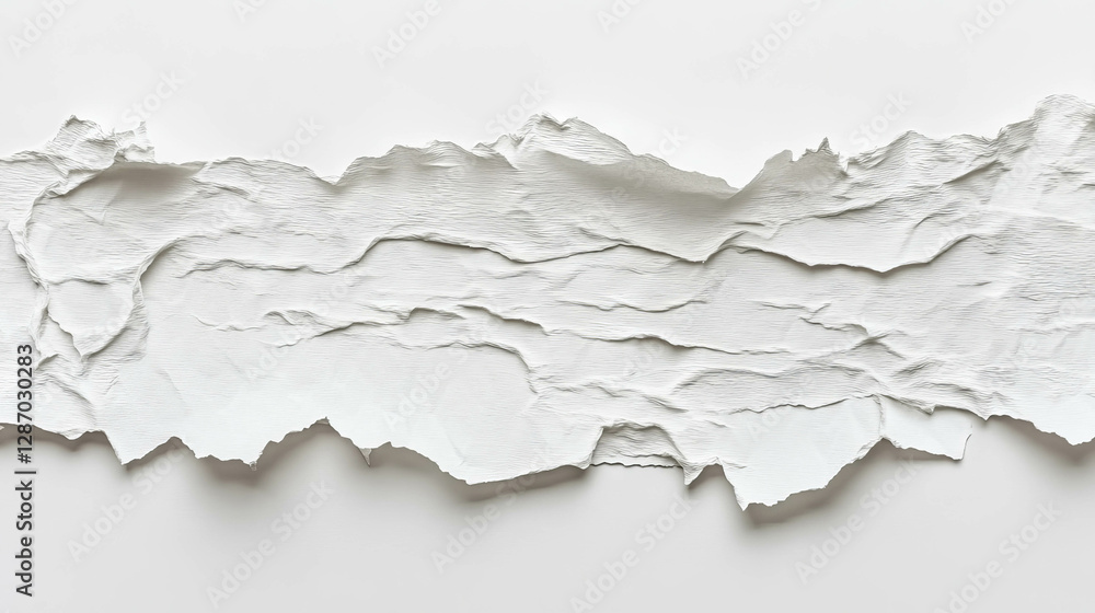 White ribbed irregular paper texture for creative design and background concepts