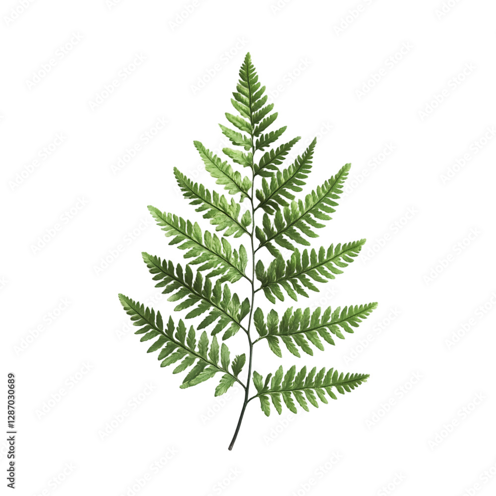 Delicate Fern Leaf with Soft Green Leaves Isolated on Transparent Background Delicate Fern Leaf with Soft Green Leaves Isolated on Transparent Background