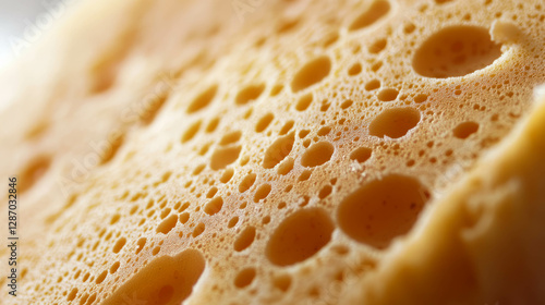 Detailed macro texture of sponge with pores for design or background use