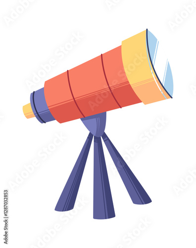 Optical telescope cartoon astronomy equipment