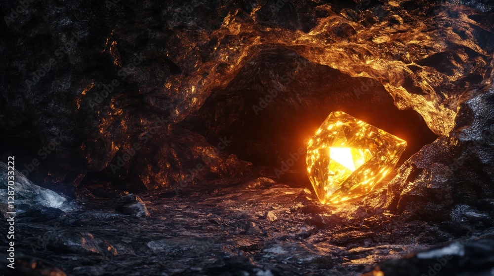 Glowing Diamond Cube Found Inside a Dark and Mysterious Cave Glowing Diamond Cube Found Inside a Dark and Mysterious Cave