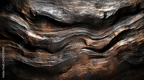 Wallpaper Mural Rich mahogany wood texture with deep dark tones for interior design and decoration Torontodigital.ca