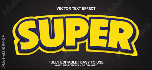 Editable 3D style text effects