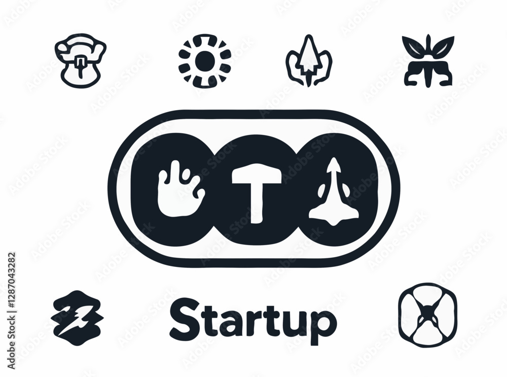 Contemporary Logo Elements for Startup Identity Contemporary Logo Elements for Startup Identity