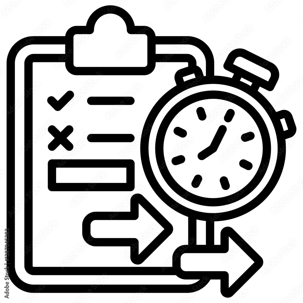 Long Term Planning and Strategy in Planning and Strategy Management Line Icon Vector Design Long Term Planning and Strategy in Planning and Strategy Management Line Icon Vector Design