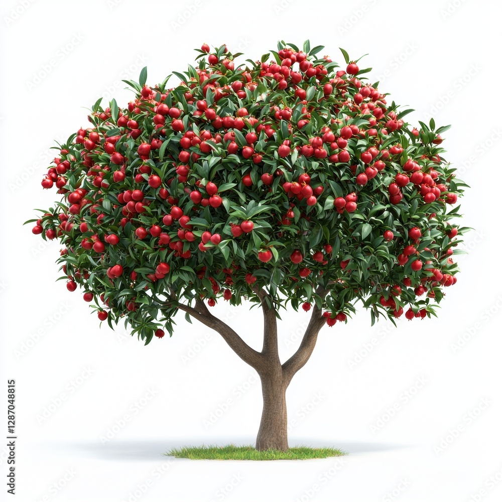 Pomegranate tree isolated on white background Pomegranate tree isolated on white background