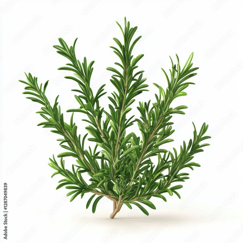 Fototapeta premium Rosemary plant isolated on white background