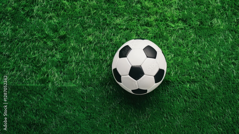 Lush green artificial turf soccer field with crisp white lines, perfect for gameplay and training sessions. Lush green artificial turf soccer field with crisp white lines, perfect for gameplay and training sessions.