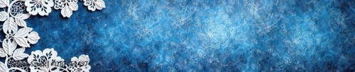 Wallpaper Mural Faded denim backdrop with delicate white lace overlay, wallpaper, blue, handmade Torontodigital.ca