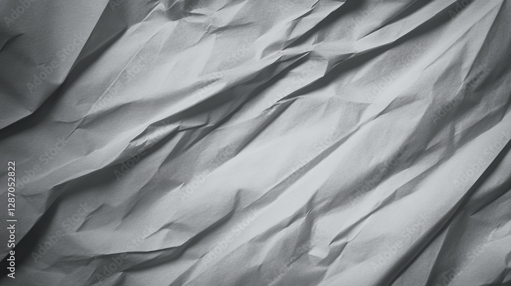 Obraz premium Textured narrow ribbed grey paper with light creases for artistic background design