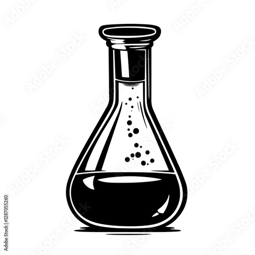 laboratory flask vector illustration