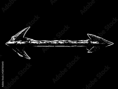 Dark and Fierce Ancient Arrowhead