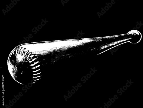 Vintage Wooden Baseball Bat - Classic Sports Equipment