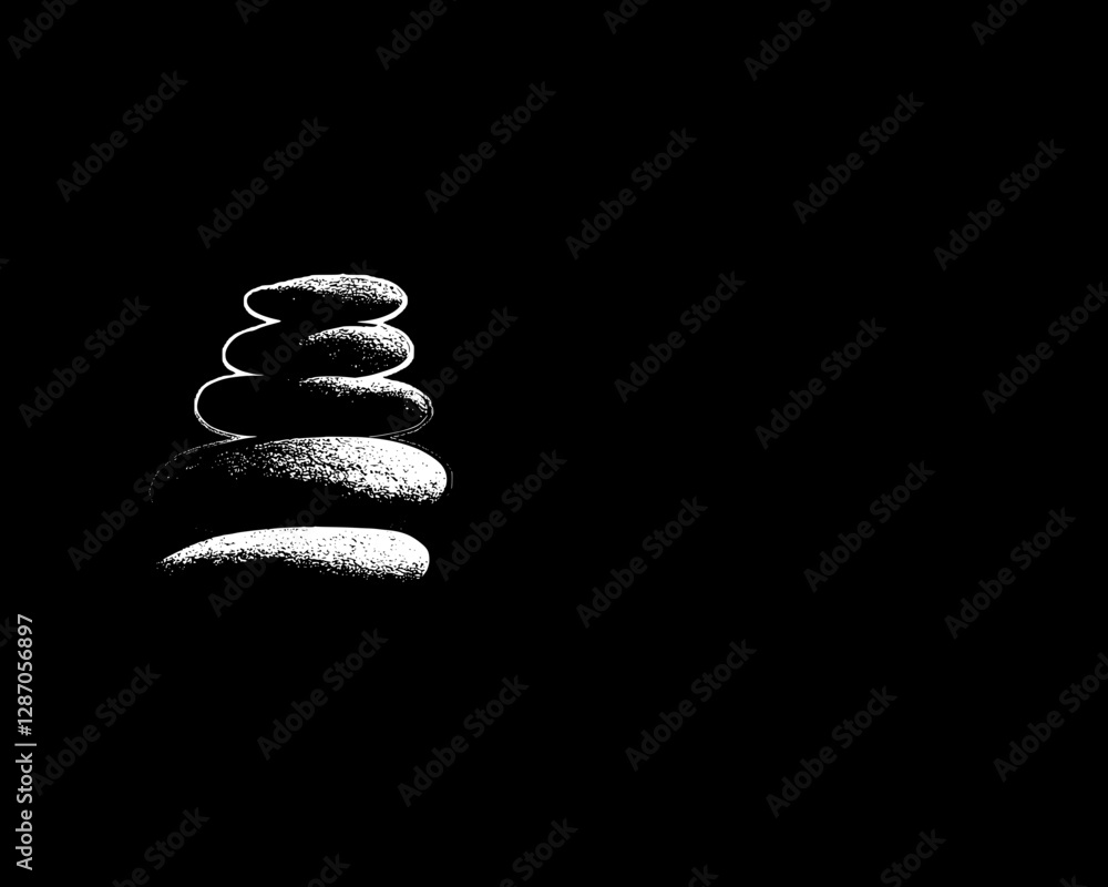 Fototapeta premium Zen Stones: A Calming Composition