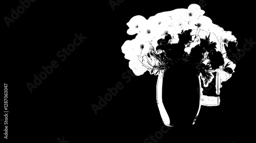 Monochromatic Floral Arrangement in Vase