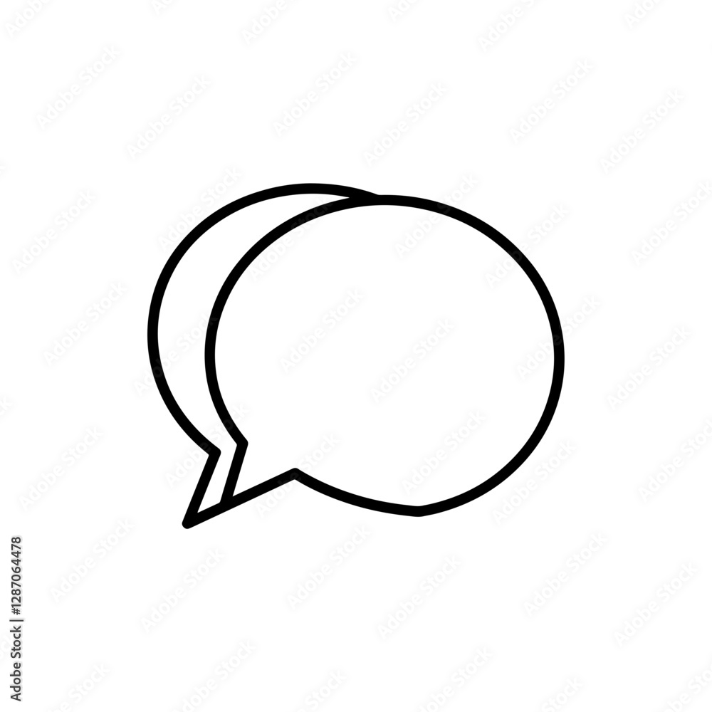 Chat Bubble Thin Line Icon – Instant Messaging and Online Communication Symbol Chat Bubble Thin Line Icon – Instant Messaging and Online Communication Symbol