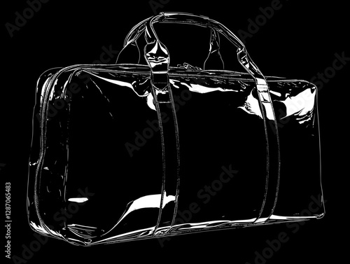 Stylish Black Transparent Duffle Bag for Travel