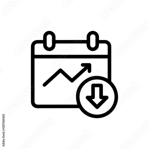 Futures Expiry Thin Line Icon for Financial Trading and Market Investments