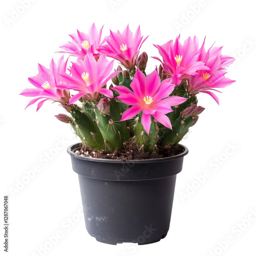 Wallpaper Mural A Flourishing Orchid Cactus with Bright Pink Flowers Isolated on Transparent Background Torontodigital.ca