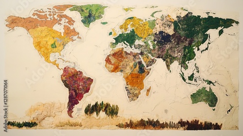 Biogeography mapping system showing correlation of species appearance across continents post continental drift focused heavily marsupial dispersion Australia climatic distinctions surrounding regions