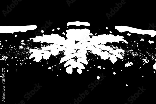 Intricate Snowflake Pattern on Knitted Fabric