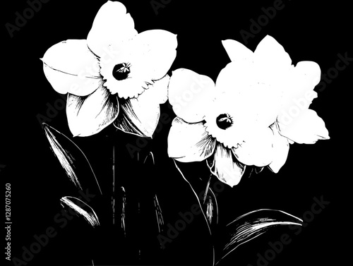 Stunning Black and White Daffodils