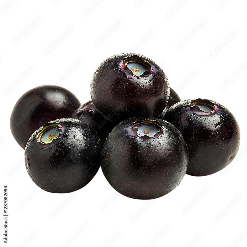A Bunch of Ripe Blueberries Isolated on Transparent Background A Bunch of Ripe Blueberries Isolated on Transparent Background