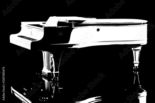 Stunning White Grand Piano - Exquisite Design