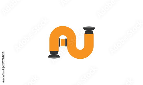 AU plumbing monogram logo artwork
