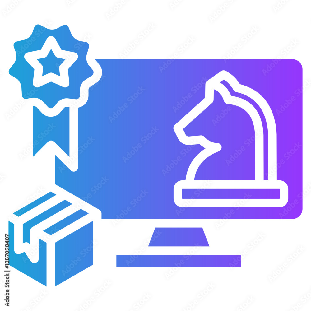 Brand Strategy glyph gradient icon Brand Strategy glyph gradient icon