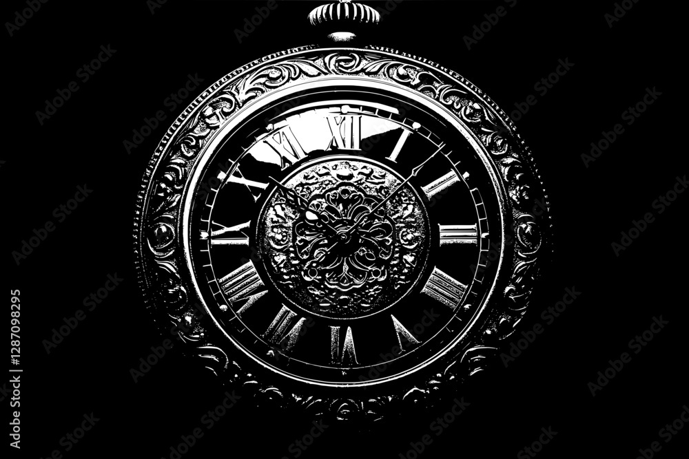 Obraz premium Vintage Pocket Watch - Timeless Elegance