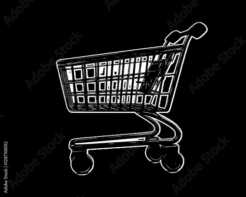Modern Shopping Cart Illustration