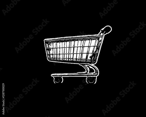 Elegant Shopping Cart Graphic Design