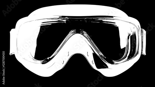 Stylish White Diving Goggles for Underwater Adventures