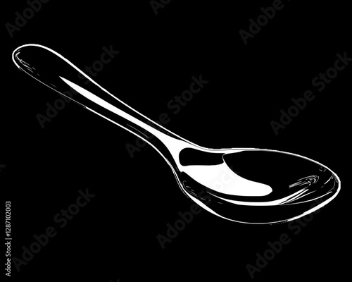 Sleek Black Spoon - Modern Dining Utensil