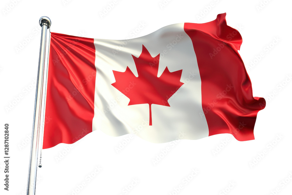 waving Canadian flag and its symbolism in national identity. waving Canadian flag and its symbolism in national identity.